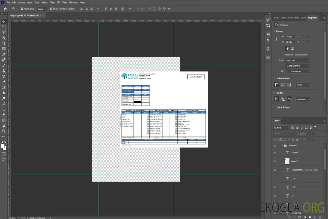 Bulletin de paie du système de retraite des employés de LA CITY aux États-Unis aux formats Word et PDF template Bulletin de paie du système de retraite des employés de LA CITY aux États-Unis aux formats Word et PDF template